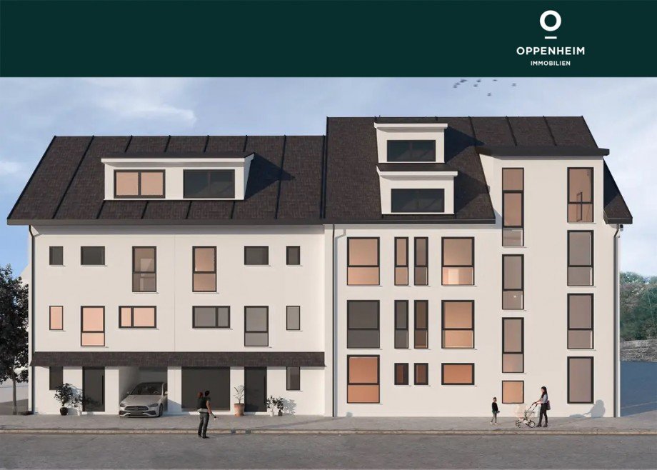 3D Objekt Frontansicht Etagenwohnung Velbert