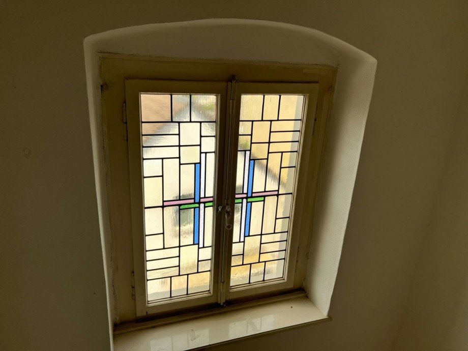 altes Fenster im Flur historisch Wohn- / Gesch�ftshaus Solingen